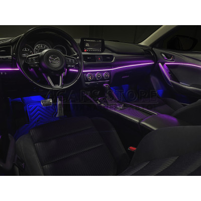 Подсветка салона автомобиля на 18 элементов RGB