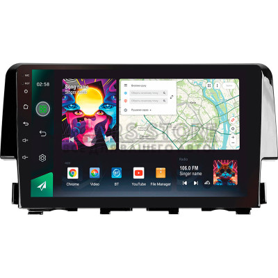 Штатна магнітола SIGMA PRO 9464 ANDROID 10 4+64 Gb 4G DSP Honda Civic 10 FC FK 2015-2020 9"