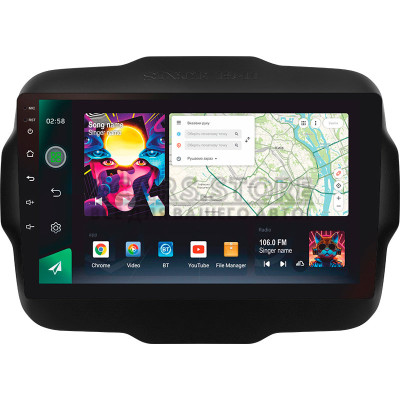 Штатная магнитола SIGMA PRO 9464 ANDROID 10 4+64 Gb 4G DSP Jeep Renegade 2014-2018 9"