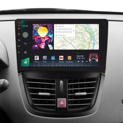 Штатная магнитола SIGMA PRO 9464 ANDROID 10 4+64 Gb 4G DSP Peugeot 207 2006-2015 9"