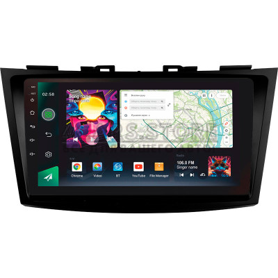 Штатная магнитола SIGMA PRO 9464 ANDROID 10 4+64 Gb 4G DSP Suzuki Swift 4 2011-2017 9"