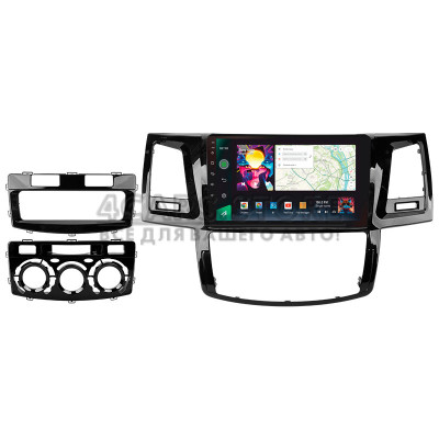 Штатна магнітола SIGMA PRO 9464 ANDROID 10 4+64 Gb 4G DSP Toyota Fortuner 1 AN50 AN60 HILUX Revo Vigo (F2) 2005-2007 9"