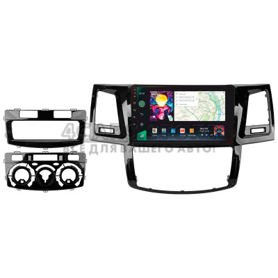 Штатна магнітола SIGMA PRO 9464 ANDROID 10 4+64 Gb 4G DSP Toyota Fortuner 1 AN50 AN60 HILUX Revo Vigo (F1) 2008-2014 9"