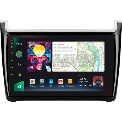 Штатна магнітола SIGMA PRO 9464 ANDROID 10 4+64 Gb 4G DSP Volkswagen POLO 5 (F1) 2008-2020 9"