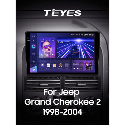 Штатна магнітола Teyes CC3 4+64 Gb Jeep Grand Cherokee II WJ (1 Din) 1998-2004 9" 1din 2k