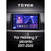 Штатная магнитола Teyes CC3 4+64 Gb Kia Morning 3 Kia picanto (1 Din) 2017-2020 9" 1din 2k