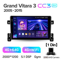 Штатная магнитола Teyes CC3 4+64 Gb Suzuki Grand Vitara 3 (1 Din) 2005-2015 9" 1din 2k