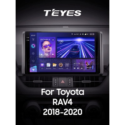 Штатная магнитола Teyes CC3 4+64 Gb Toyota RAV4 5 XA50 (1 Din) 2018-2023 10" 1din 2k