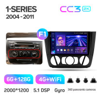 Штатна магнітола Teyes CC3 6+128 Gb з коловим оглядом 360° BMW 1 E88 E82 E81 E87 2004-2011 (F1) 9" 2k (L2)
