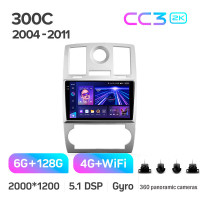 Штатна магнітола Teyes CC3 6+128 Gb з коловим оглядом 360° Chrysler 300C 1 2004-2011 9" 2k (L1)