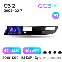 Штатна магнітола Teyes CC3 6+128 Gb з коловим оглядом 360° Citroen C5 2 2008-2017 (F1) 9" 2k (L1)