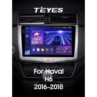 Штатная магнитола Teyes CC3 6+128 Gb с круговым обзором 360° GREAT WALL Hover Haval H6 2016-2018 10" 2k