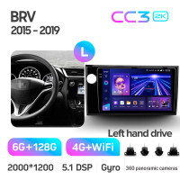 Штатная магнитола Teyes CC3 6+128 Gb с круговым обзором 360° Honda BRV 2015-2019 9" 2k (L1)