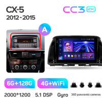 Штатная магнитола Teyes CC3 6+128 Gb с обзором 360° Mazda CX5 CX-5 CX 5 1 KE 2012-2015 (A) 9"