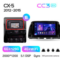 Штатная магнитола Teyes CC3 6+128 Gb с обзором 360° Mazda CX5 CX-5 CX 5 1 KE 2012-2015 (B) 9"