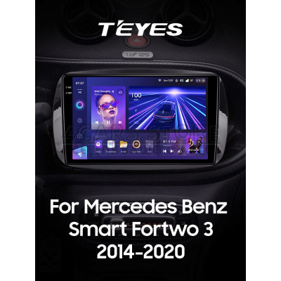 Штатная магнитола Teyes CC3 6+128 Gb с круговым обзором 360° Mercedes Benz Smart Fortwo 3 C453 A453 W453 2014-2020 9" 2k