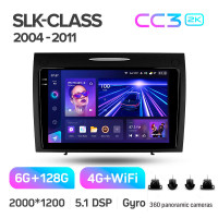 Штатная магнитола Teyes CC3 6+128 Gb с круговым обзором 360° Mercedes-Benz SLK-Class SLK Class R171 2004-2011 9" 2k (L1)
