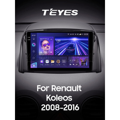 Штатная магнитола Teyes CC3 6+128 Gb с круговым обзором 360° Renault Koleos 2008 - 2016 (A) 9" 2k (L1)