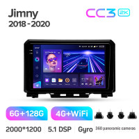 Штатная магнитола Teyes CC3 6+128 Gb с круговым обзором 360° Suzuki Jimny JB64 2018-2020 9" 2k