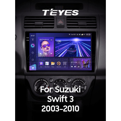 Штатная магнитола Teyes CC3 6+128 Gb с круговым обзором 360° Suzuki Swift 3 2003-2010 10" 2k