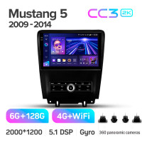 Штатная магнитола Teyes CC3 6+128 Gb с круговым обзором 360° Ford Mustang 5 S-197 (F1) 2009-2014 10" 2k (L3)