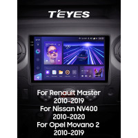 Штатная магнитола Teyes CC3 6+128 Gb с колесным обзором 360° Renault Master 2010-2019 For Opel Movano 2 2010-2019