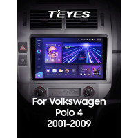 Штатна магнітола Teyes CC3 6+128 Gb з коловим оглядом 360° Volkswagen Polo Mk4 IV 4 (F2) 2001-2009 9" 2k