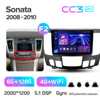 Штатная магнитола Teyes CC3 6+128 Gb с круговым обзором 360° Hyundai Sonata NF 2008-2010 (F2) 9" 2k