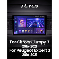 Штатна магнітола Teyes CC3 6+128 Gb з коловим оглядом 360° Citroen Jumpy III 3 SpaceTourer 1 / Peugeot Expert III 3 2016-2021 9" 2k (L1)