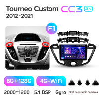 Штатная магнитола Teyes CC3 6+128 Gb с круговым обзором 360° Ford Tourneo