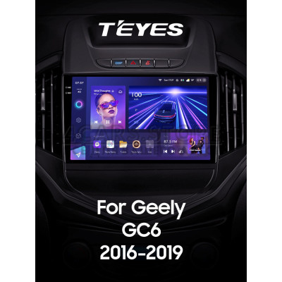 Штатна магнітола Teyes CC3 6+128 Gb з коловим оглядом 360° Geely GC6 2016-2019 9" 2k