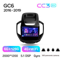 Штатна магнітола Teyes CC3 6+128 Gb з коловим оглядом 360° Geely GC6 2016-2019 9" 2k