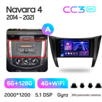 Штатна магнітола Teyes CC3 6+128 Gb з коловим оглядом 360° Nissan Navara D23 IV 4 2014-2021 (A) 9" 2k