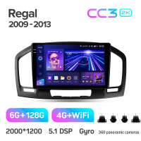 Штатна магнітола Teyes CC3 6+128 Gb з коловим оглядом 360° Buick Regal / Opel Insignia 2009-2013 9" 2k