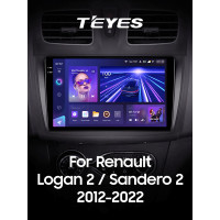 Штатная магнитола Teyes CC3 6+128 Gb с круговым обзором 360° Renault Logan 2 2012-2022 Sandero 2 2013-2022 (F1) (B) 9" 2k (L1)