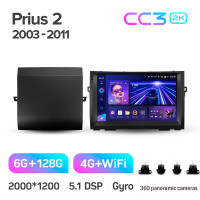 Штатная магнитола Teyes CC3 6+128 Gb с круговым обзором 360° Toyota Prius XW20 II 2 2003-2011 (F1) 9" 2k