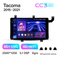 Штатная магнитола Teyes CC3 6+128 Gb с круговым обзором 360° Toyota Tacoma N300 2015-2021 (F1) 9" 2k