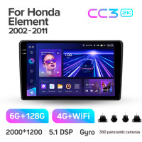Штатная магнитола Teyes CC3 6+128 Gb с круговым обзором 360° Honda Element YH 2002-2011 10" 2k