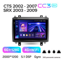 Штатная магнитола Teyes CC3 6+128 Gb с круговым обзором 360° Cadillac CTS 2002-2007 SRX 2003-2009 10" 2k (L1)