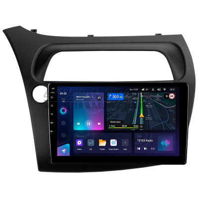 Штатна магнітола Teyes CC3L 4+64 Gb Honda Civic Hatchback (Left hand drive) 2006-2012 9"