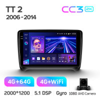 Штатна магнітола Teyes CC3 4+64 Gb Audi TT 2 8J 2006-2014 9" 2k