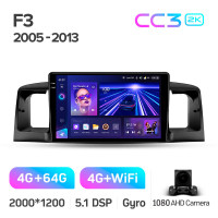 Штатна магнітола Teyes CC3 4+64 Gb BYD F3 1 2005-2013 9" 2k