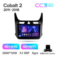 Штатная магнитола Teyes CC3 4+64 Gb Chevrolet Cobalt 2 2011 - 2018 9" 2k