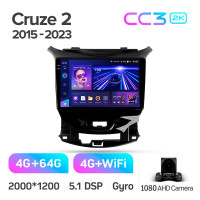 Штатна магнітола Teyes CC3 4+64 Gb Chevrolet Cruze 2 2015-2023 9" 2k