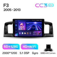 Штатна магнітола Teyes CC3 6+128 Gb BYD F3 1 2005-2013 9" 2k