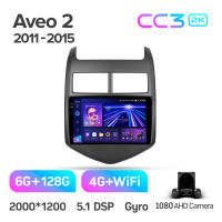 Штатна магнітола Teyes CC3 6+128 Gb Chevrolet Aveo 2 2011-2015 9" 2k