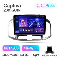Штатна магнітола Teyes CC3 6+128 Gb Chevrolet Captiva 1 (F2) 2011-2016 10" 2k