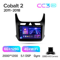 Штатна магнітола Teyes CC3 6+128 Gb Chevrolet Cobalt 2 2011 - 2018 9" 2k