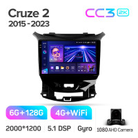 Штатна магнітола Teyes CC3 6+128 Gb Chevrolet Cruze 2 2015-2023 9" 2k