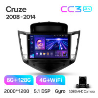 Штатна магнітола Teyes CC3 6+128 Gb Chevrolet Cruze J300 2008-2014 9" 2k